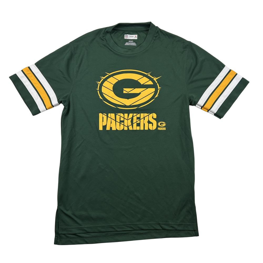 Green Bay Packers Shirt Mens Small NFL Team Apparel Green Graphic Logo